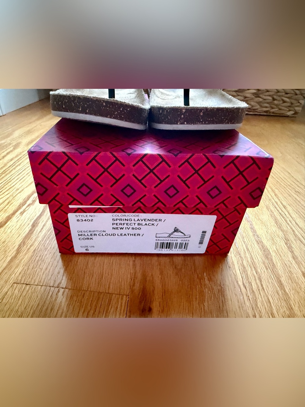 Tory Burch Miller Cloud, Spring Lavender / Perfect Black / Sandals! - Picture 4 of 12
